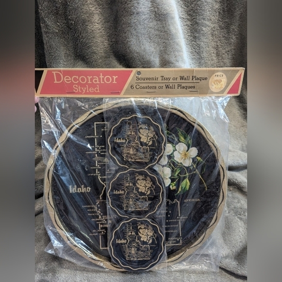 Vintage Idaho drink tray and coasters - Picture 2 of 8